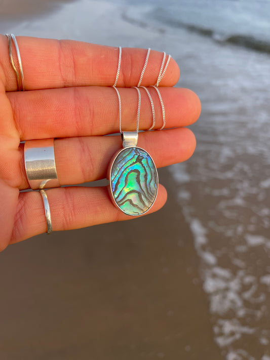 Blue Paua Pendant