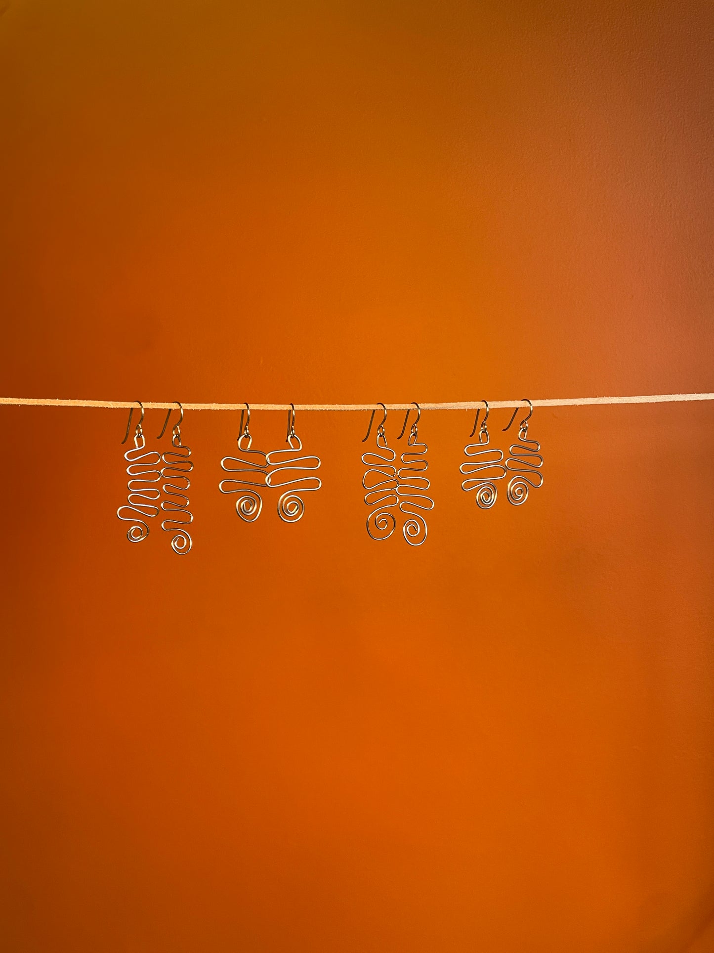 Waviness Titanium Earrings