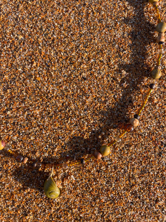 Olive Perwinkle Necklace