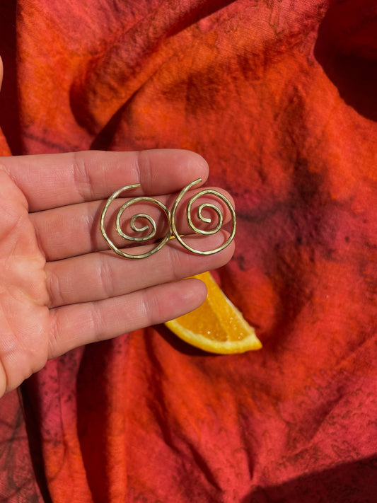 Swirl Girl Brass Studs