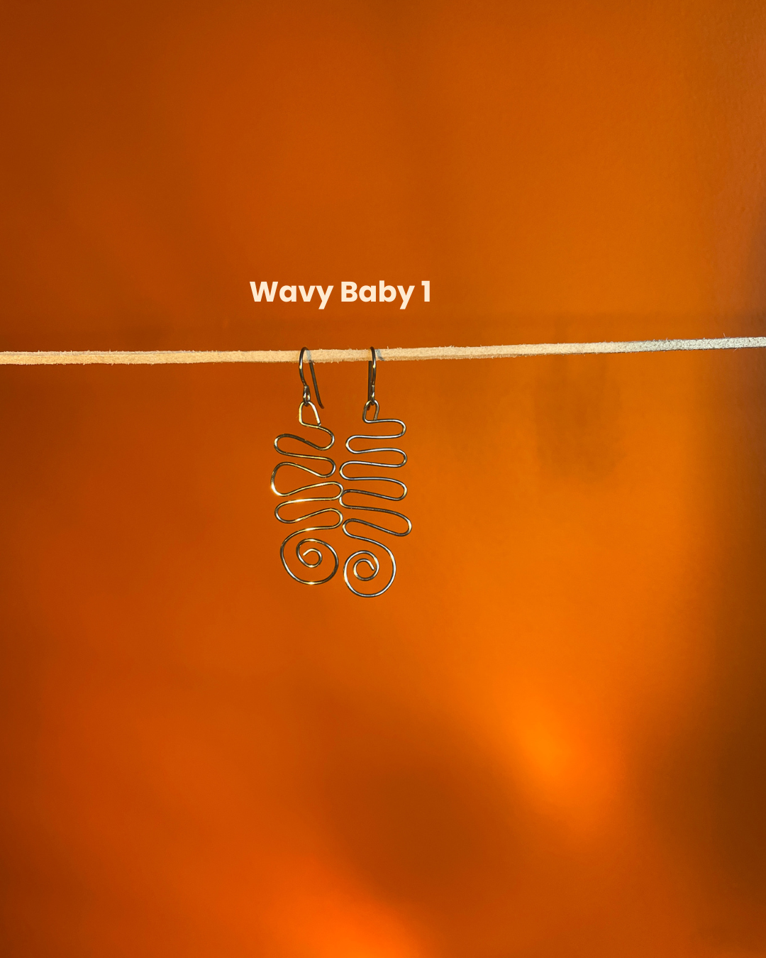 Wavy Baby Titanium Earrings