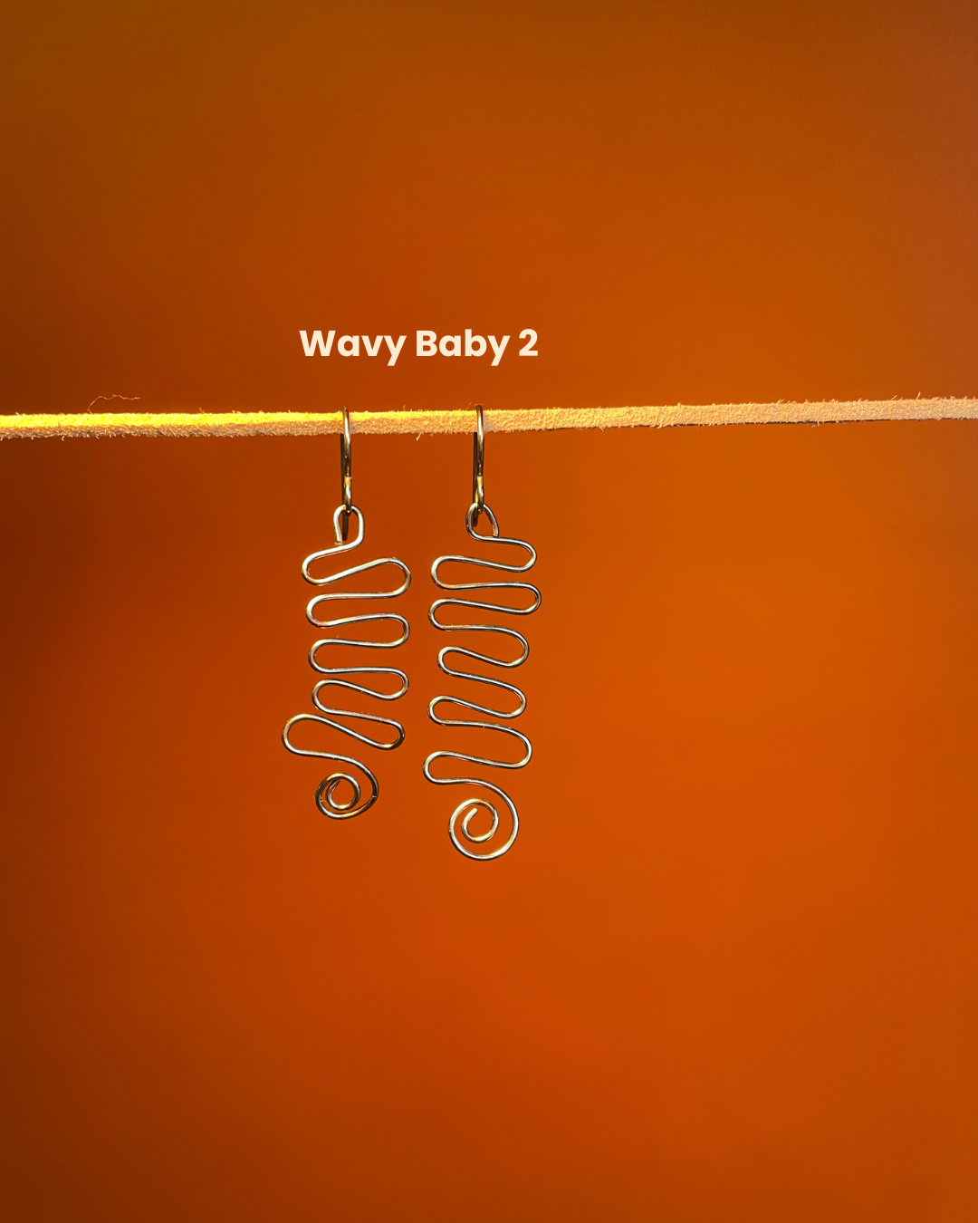 Wavy Baby Titanium Earrings