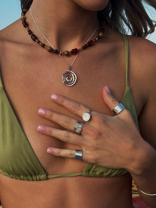 Funky Chunky Spiral Pendant