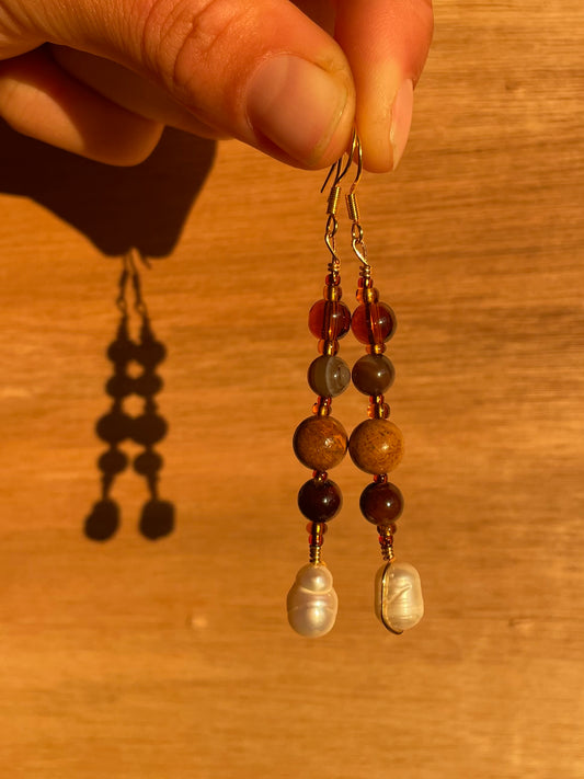 Pearly Earth Earrings