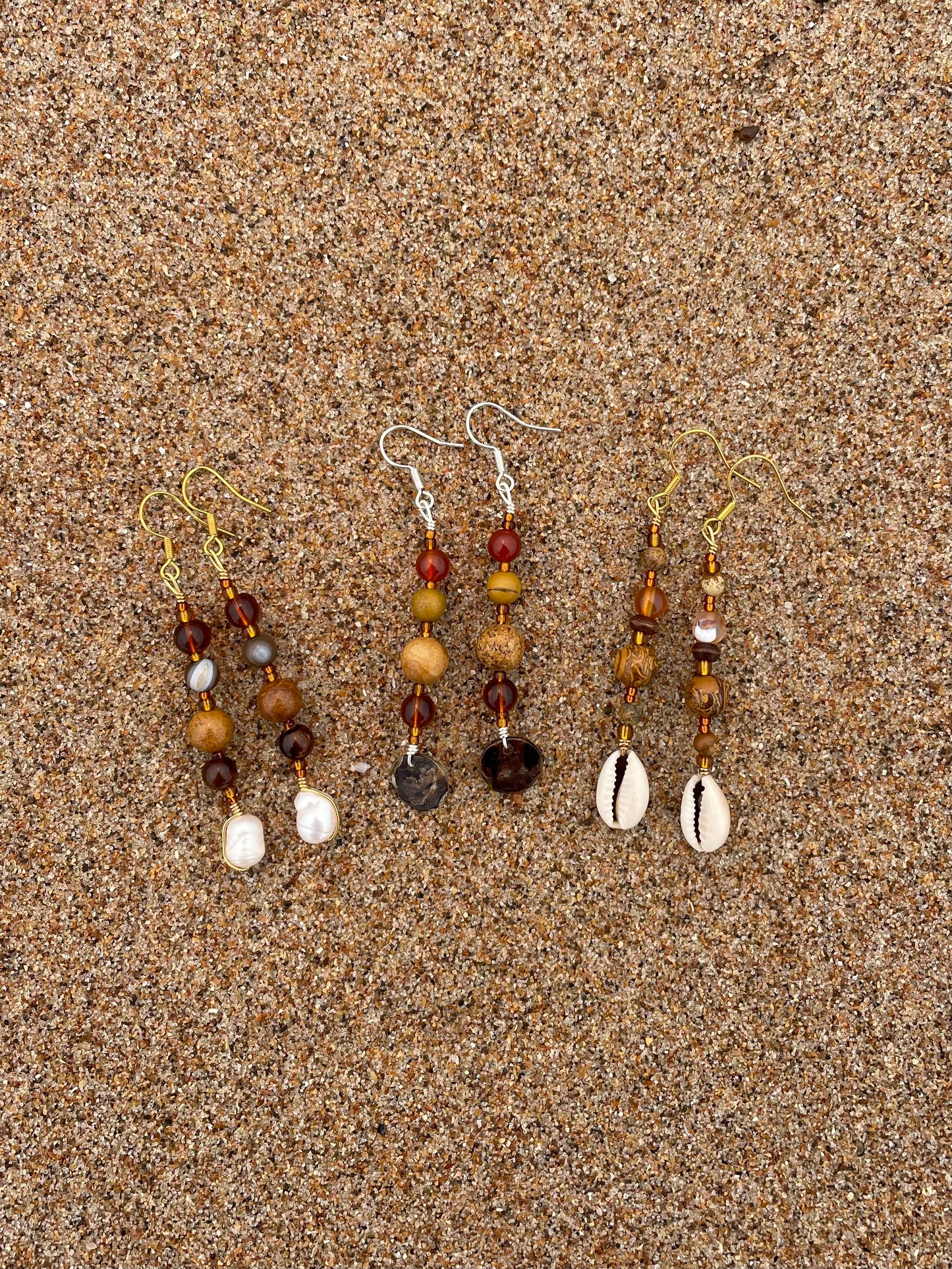 Pearly Earth Earrings