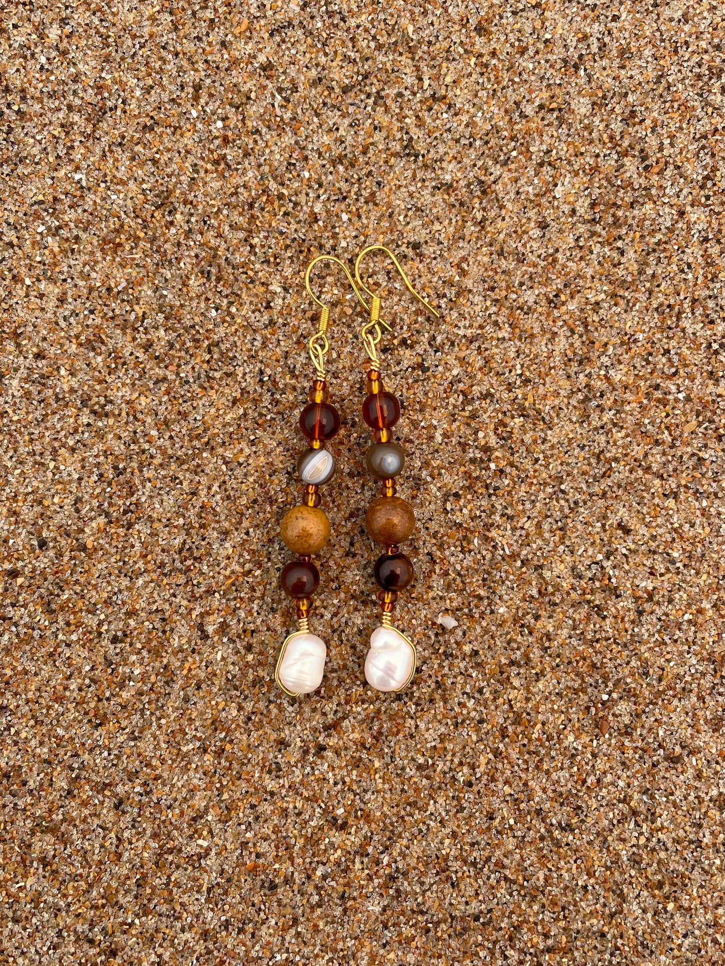 Pearly Earth Earrings