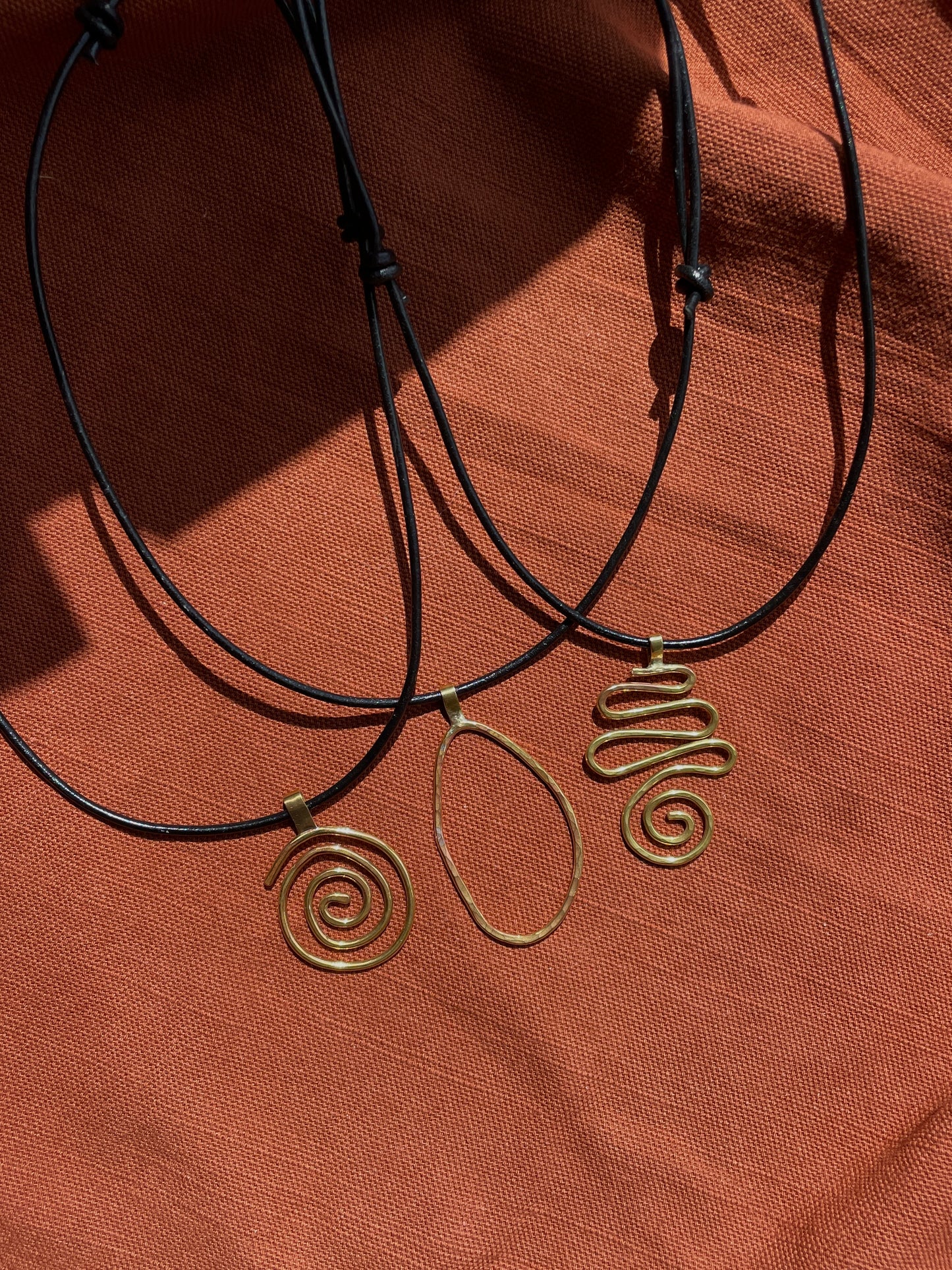 Waviness Brass Pendant