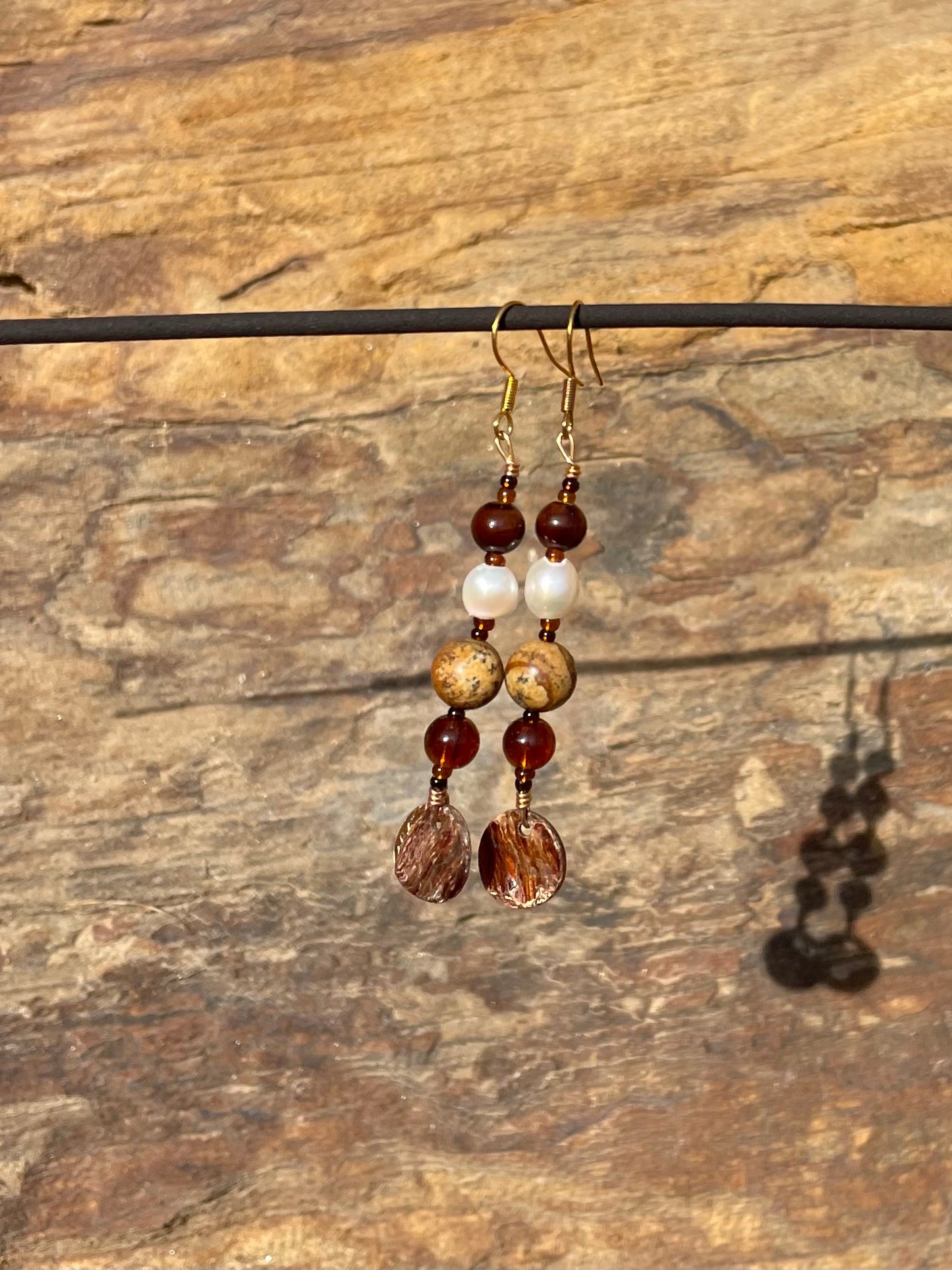 Pearly Jasper Earrings