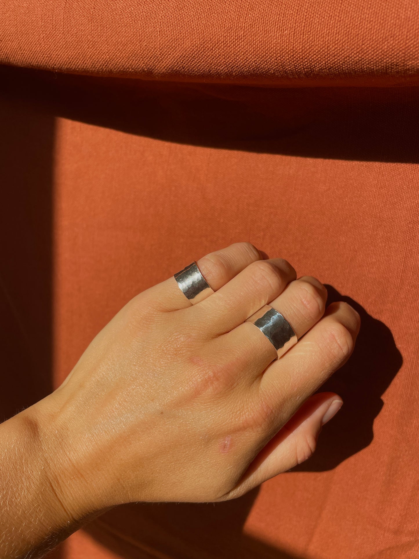 Adjustable Hammered Ring