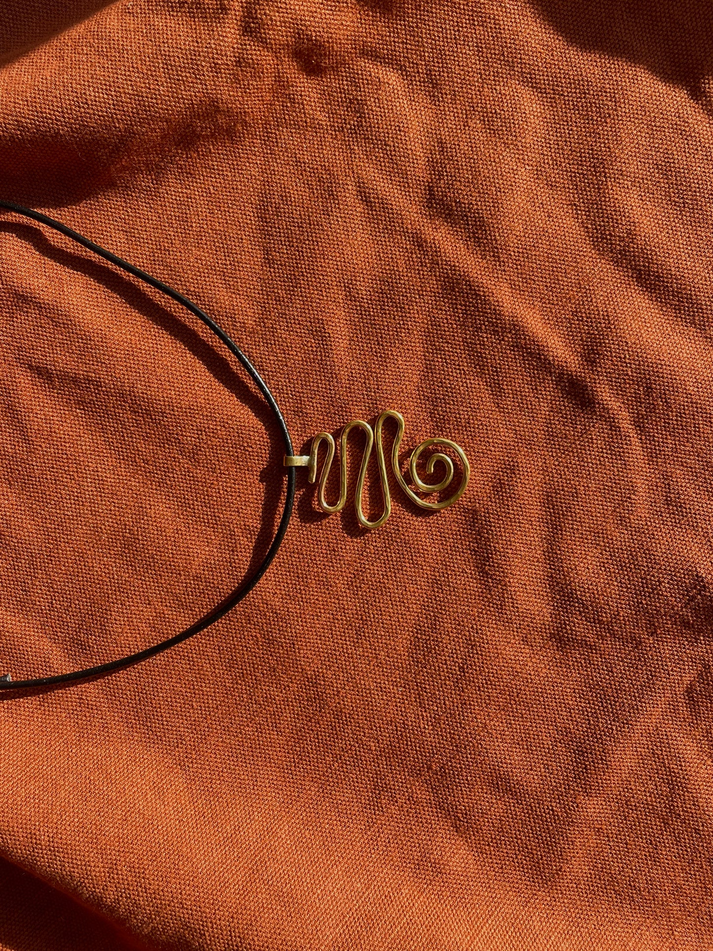 Waviness Brass Pendant