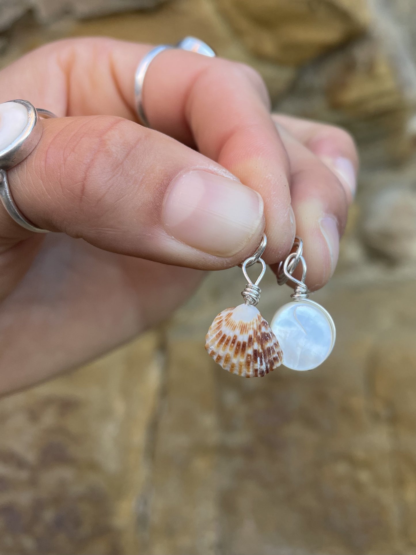 Pearly Cockle Charms