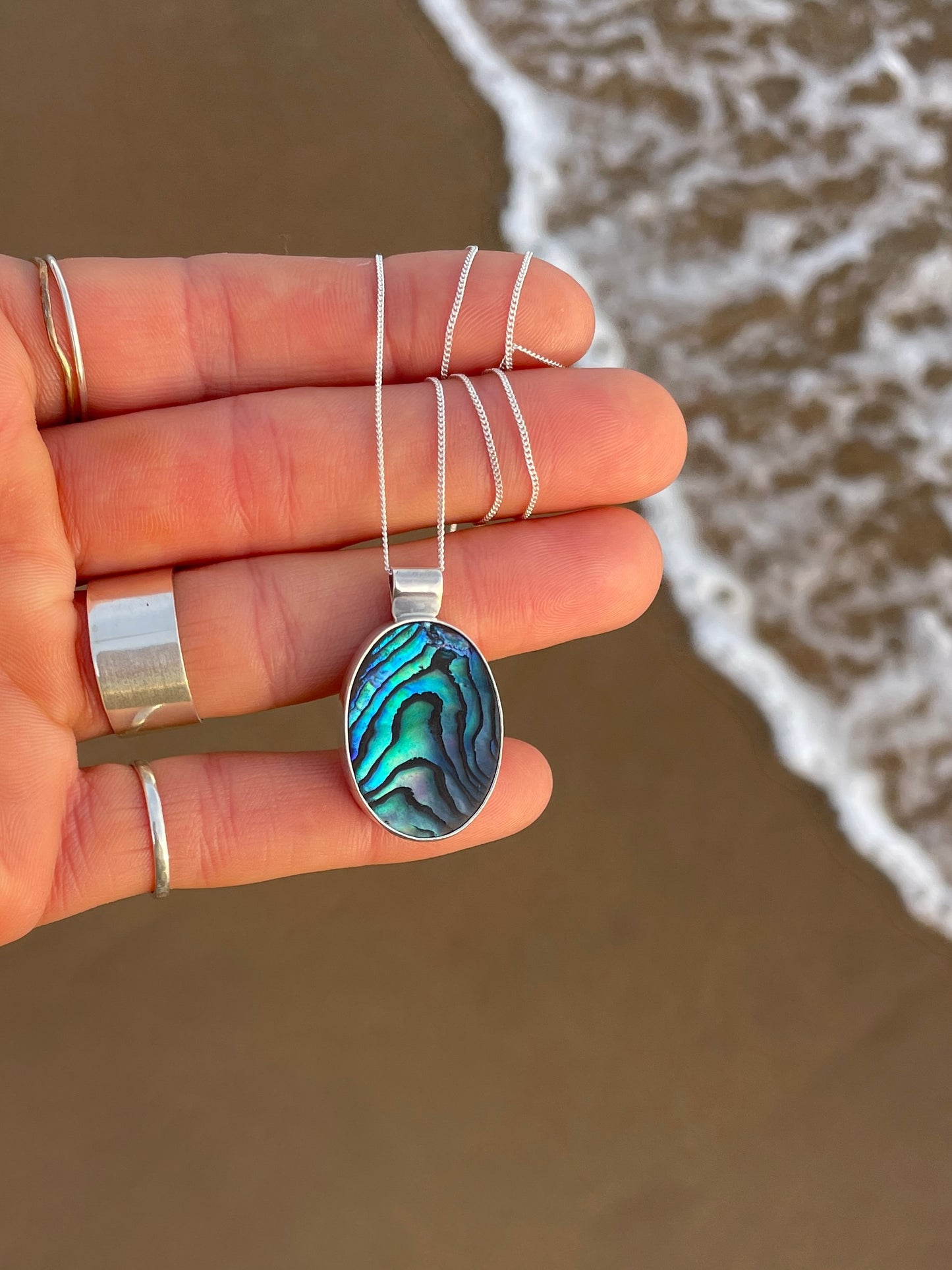 Blue Paua Pendant