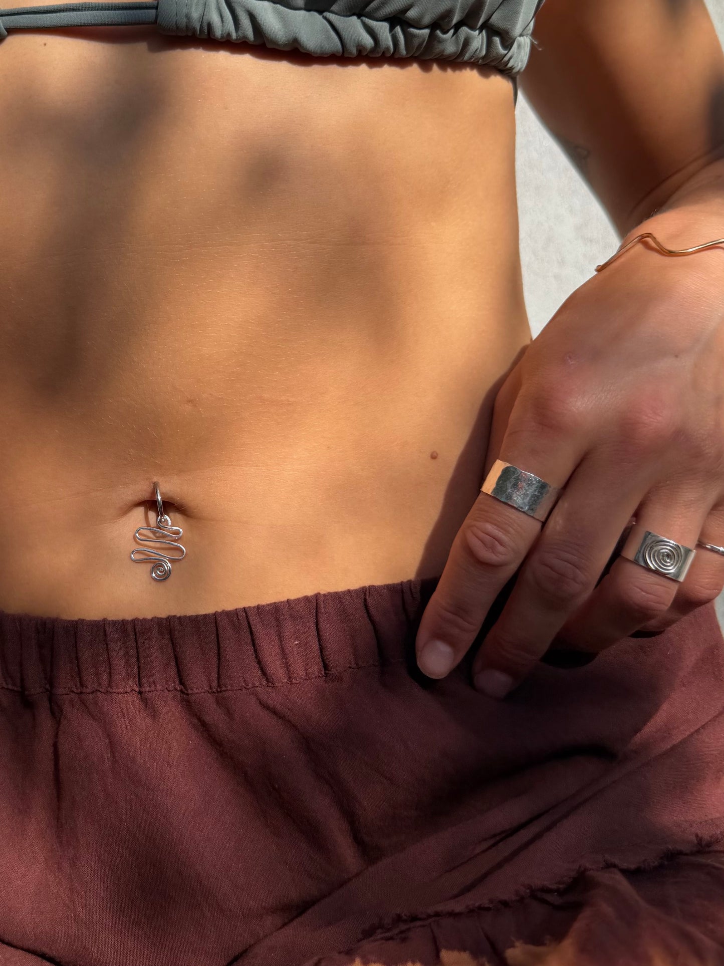 Waviness Belly Ring