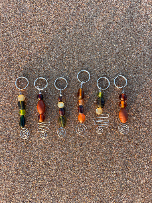 Amber Swirl Keyring