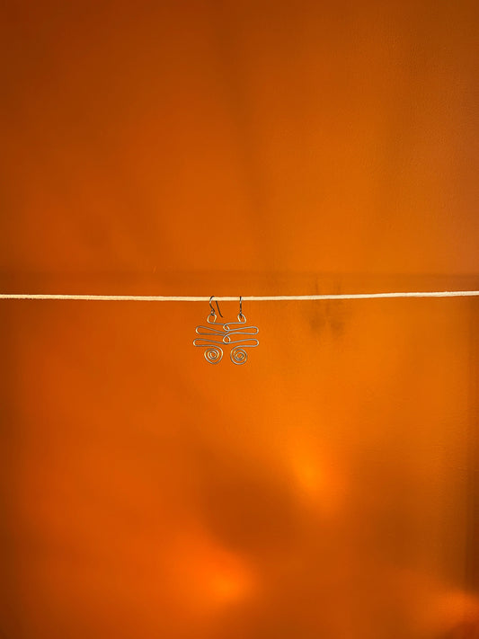 Waviness Titanium Earrings