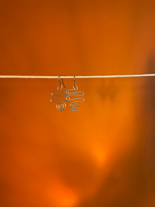 Waviness Titanium Earrings