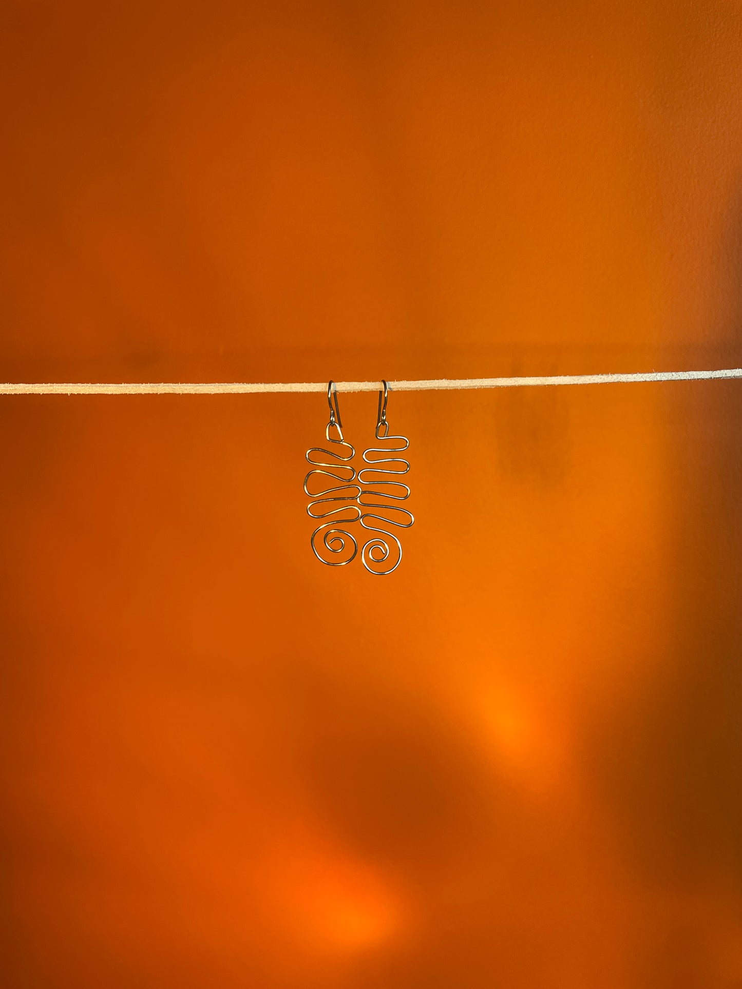 Wavy Baby Titanium Earrings