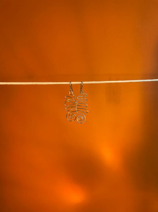 Wavy Baby Titanium Earrings