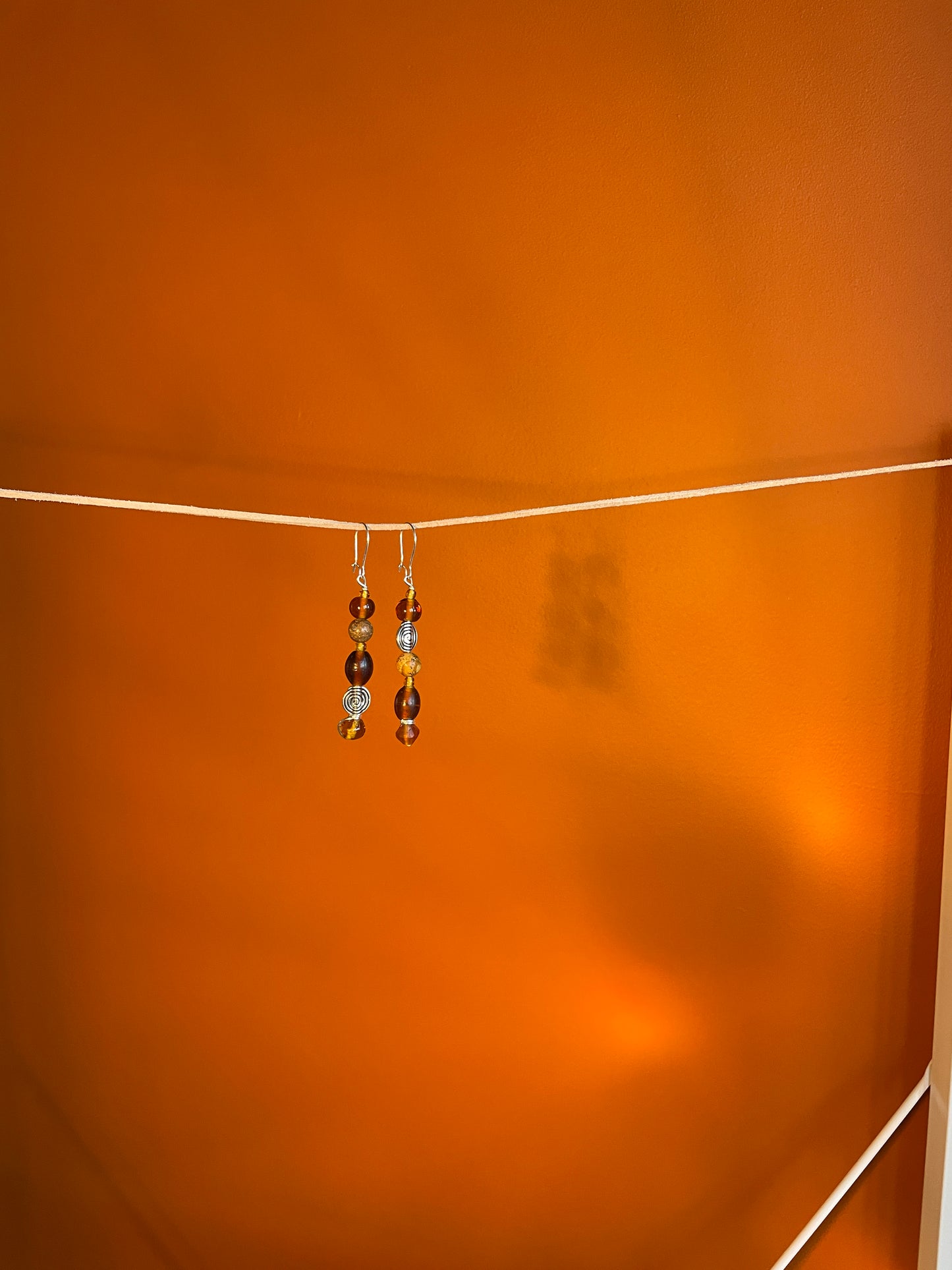 Jasper Spiral Earrings