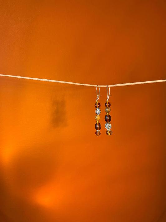 Jasper Spiral Earrings