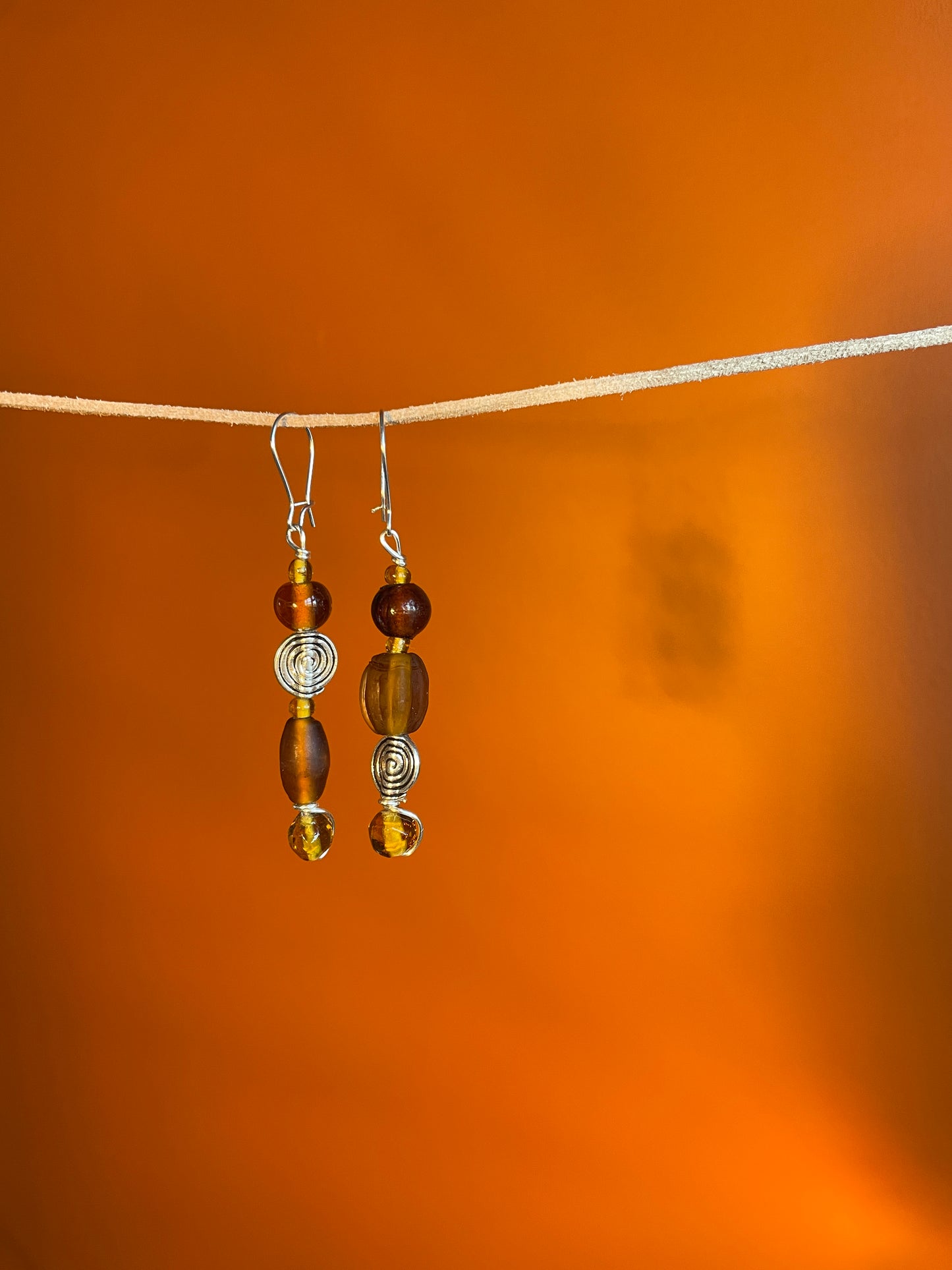 Glassy Spiral Earrings