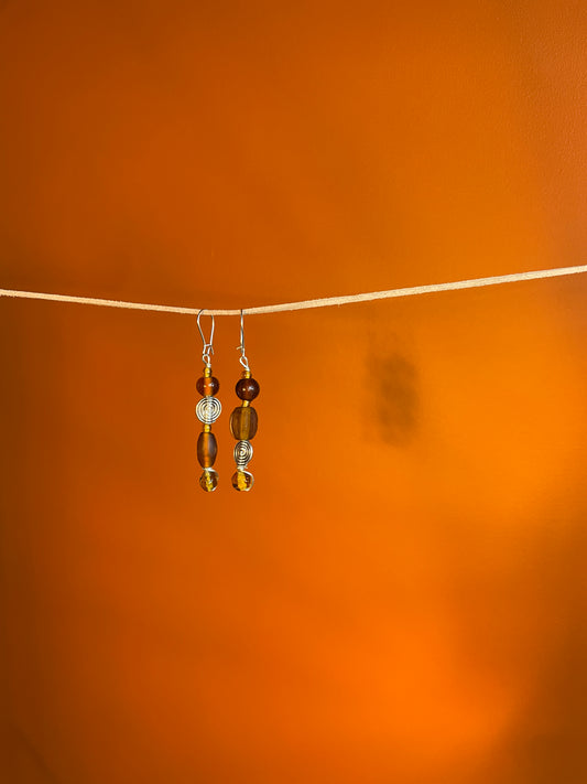 Glassy Spiral Earrings