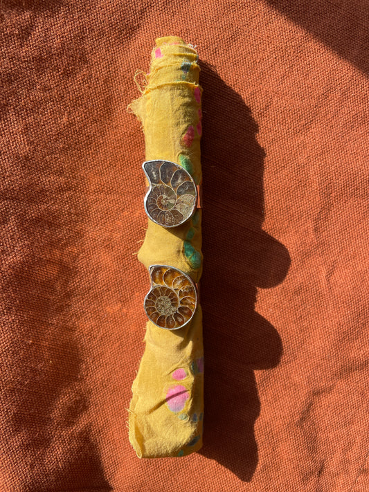 Hammered Ammonite Ring