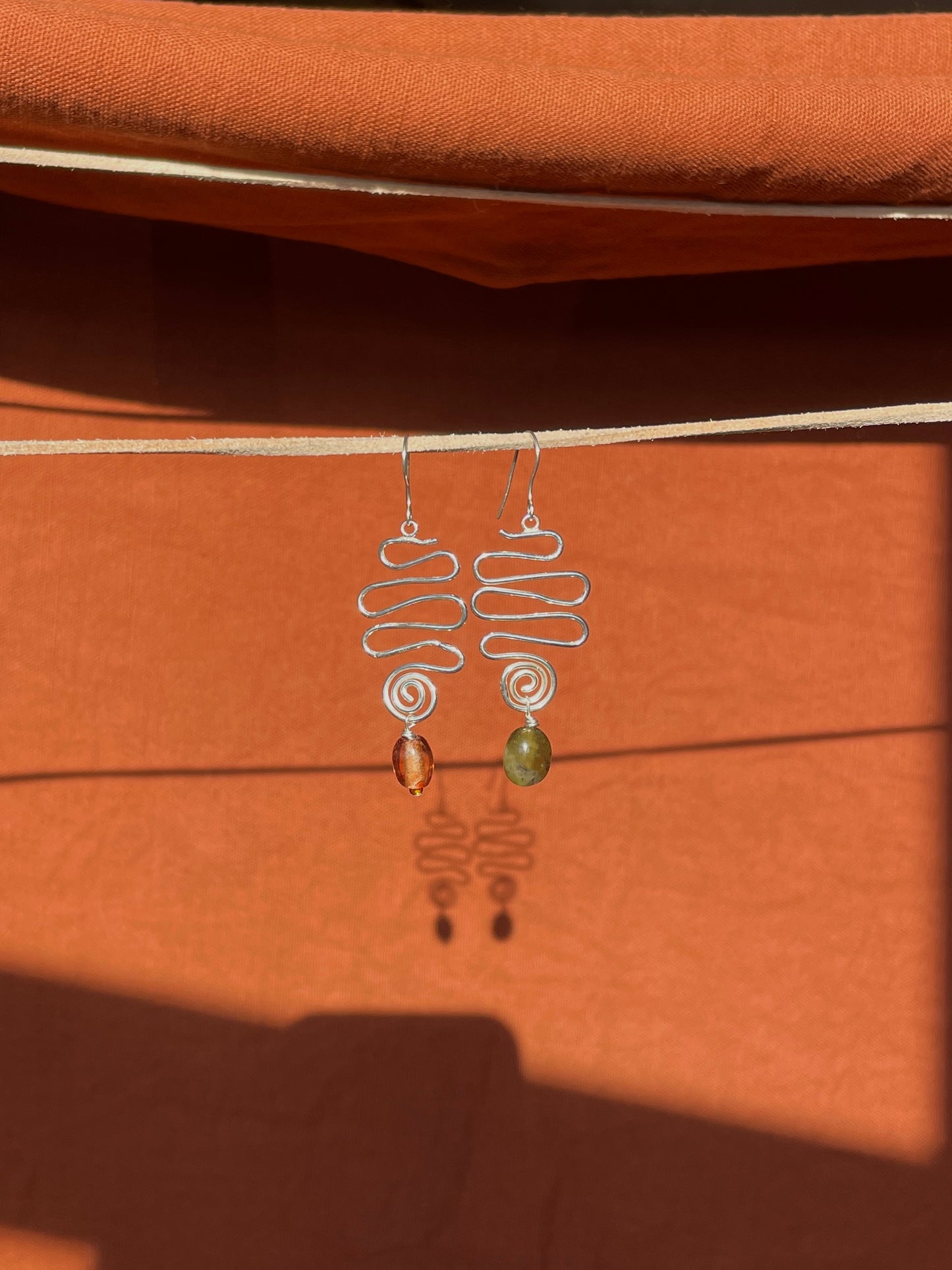 Swirl & Drop Earrings