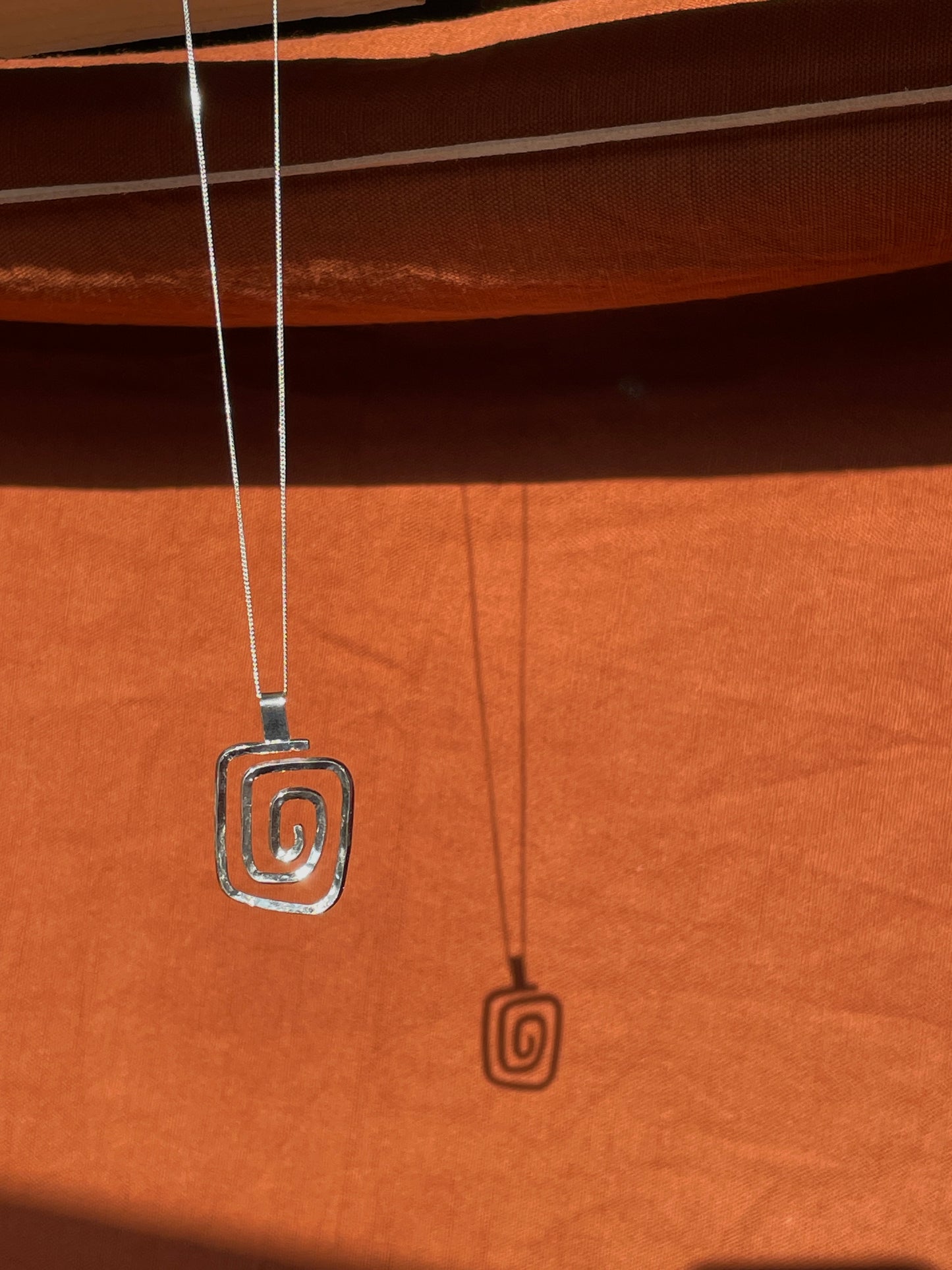 Square Meets Spiral Pendant