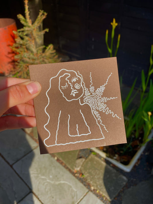 Wavy Lady Card