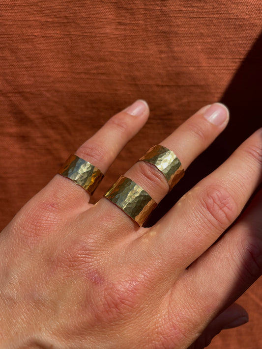 Hammered Brass Ring