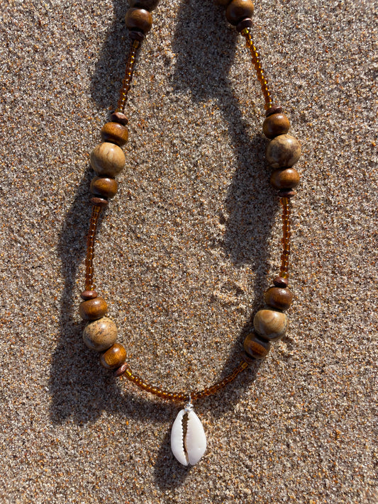 Namaste Cowrie Necklace