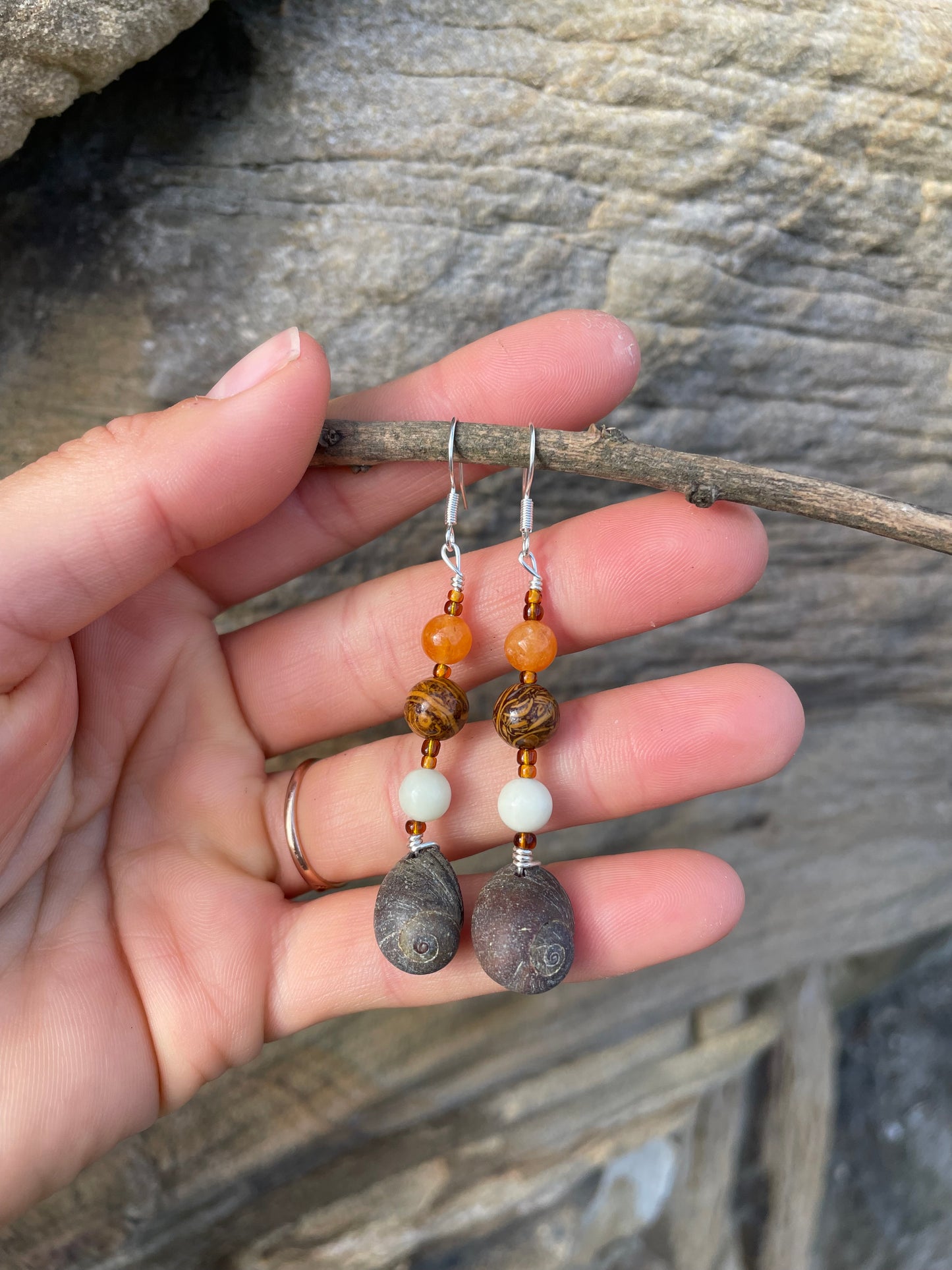 Tiger Periwinkle Earrings